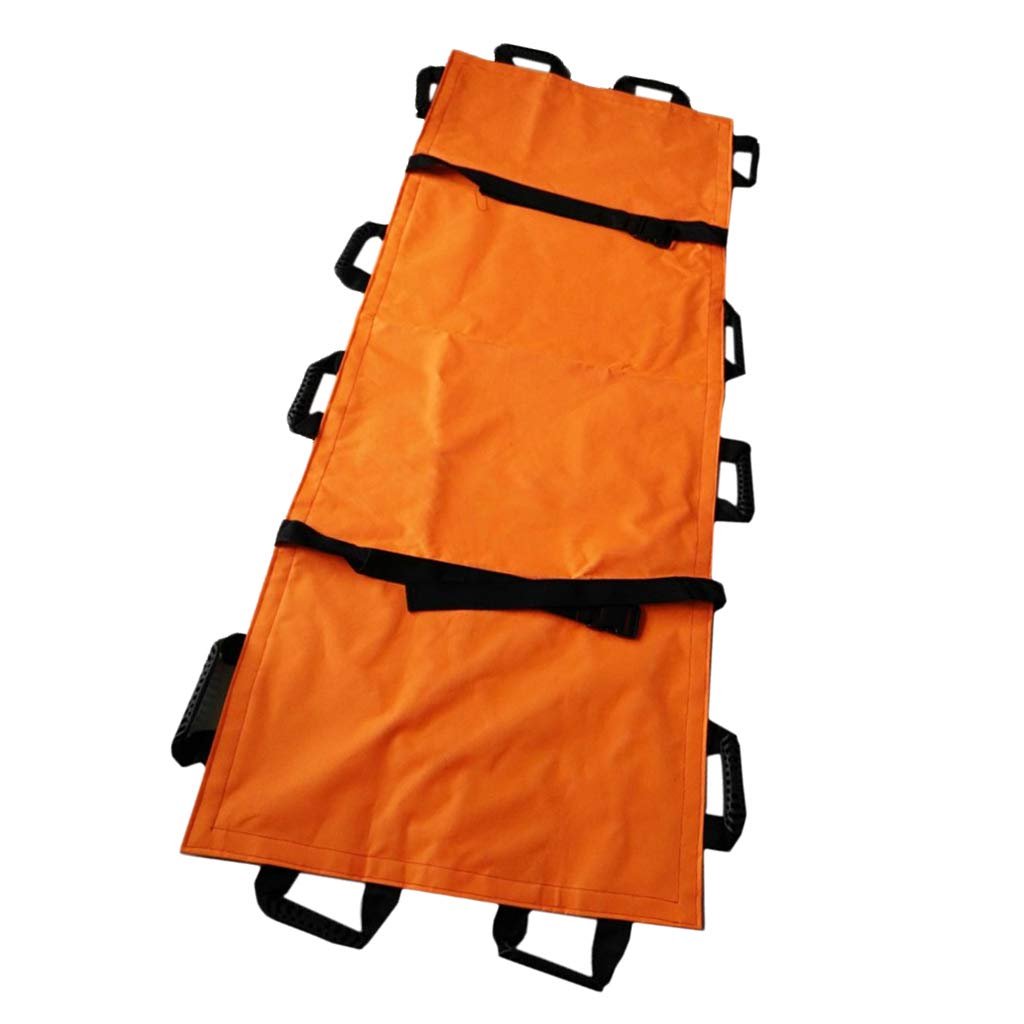 Rettungstrage Krankentrage Tragetuch mit Schnallen für Bergrettung und Ferntransport - Orange, 195 x 70 cm