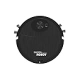 Generic Robot Vacuum and Mop Combo, 3-in-1 Robot Vacuum Cleaner Sweeping Robot, Mini Cleaning Robot Automatic Vacuum Cleaner, Ultra Slim Strong Suction Power Vacuum Mop Robot for Hard Floors Black