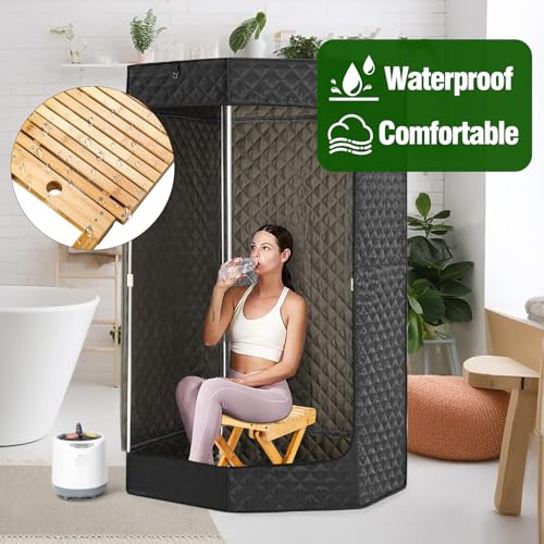 Bamboo Sauna Chair, Portable Steam Sauna Chair Indoor, Steam Sauna Seat - Image 4