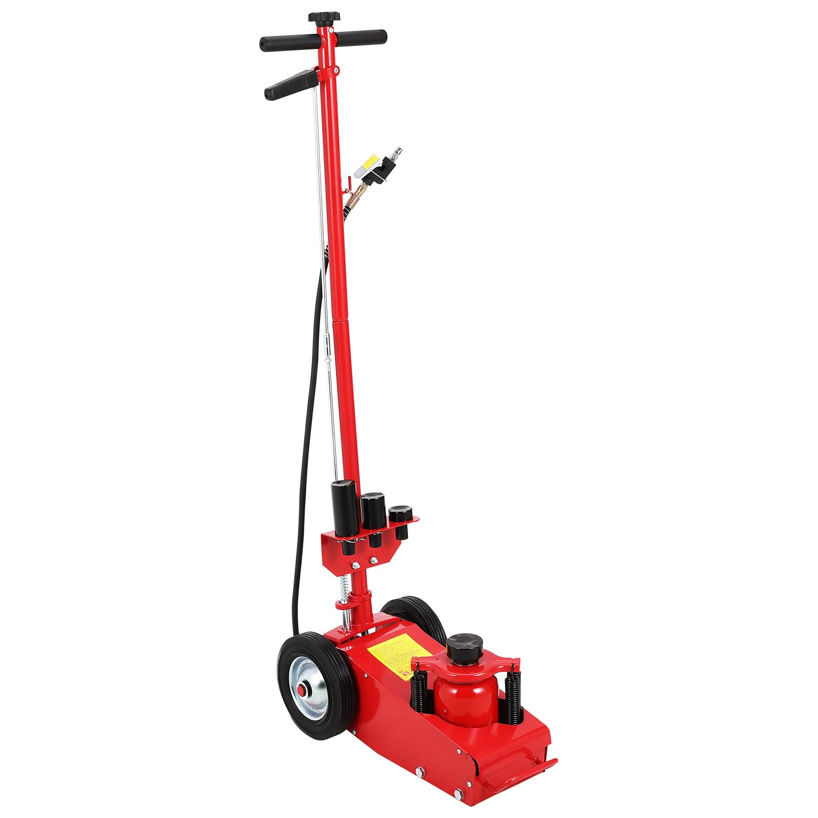 Photo 1 of 22 Ton Air Hydraulic Floor Jack, 44,000 LBS Capacity for Heavy Duty Trucks & Tractors, Low Profile 9 inch, with 4 Adapters, Dual Power (Air/Manual Hydraulic), 46" Adjustable Handle
