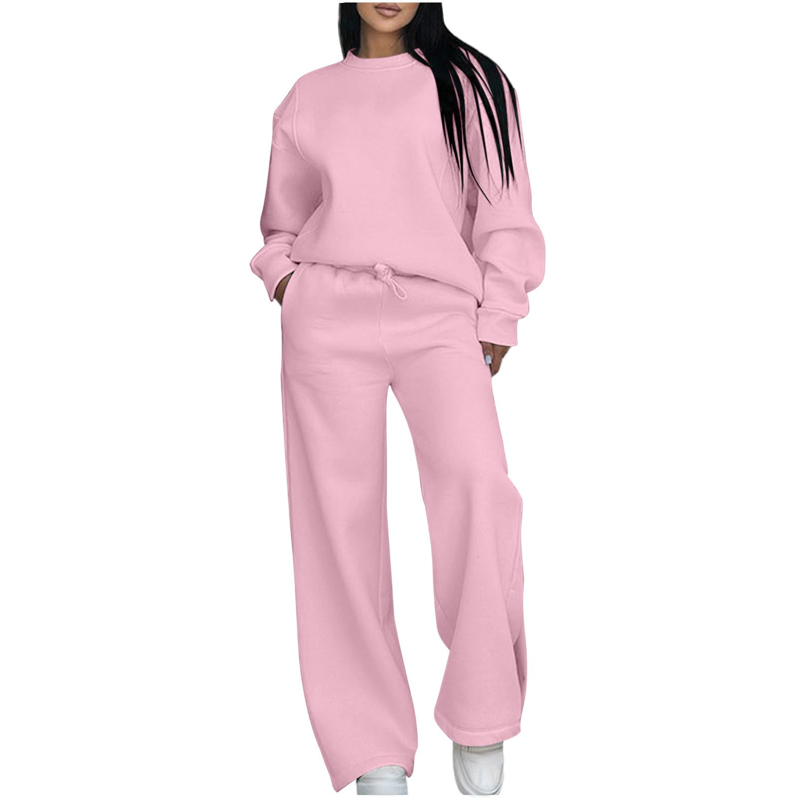Huytertdr Women's Pink 2 Piece Outfits