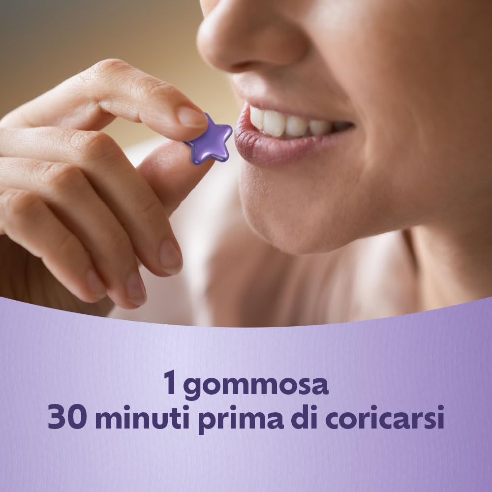 Laila DormiBene Integratore alimentare per il sonno a base di Herbal 5 Complex e Melatonina per favorire un rapido addormentamento. Confezione da 60 pastiglie gommose. Senza zuccheri