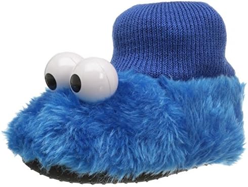 Sesame Street Unisex-Baby Cookie Monster Puppet Slipper, Blue, 7/8 Child US Toddler