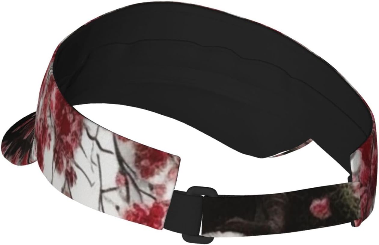 Sport Sun Visor Hats Japanese Cherry Tree Adjustable Empty Top Baseball Cap for Women Men Sun Protection Cap Hats