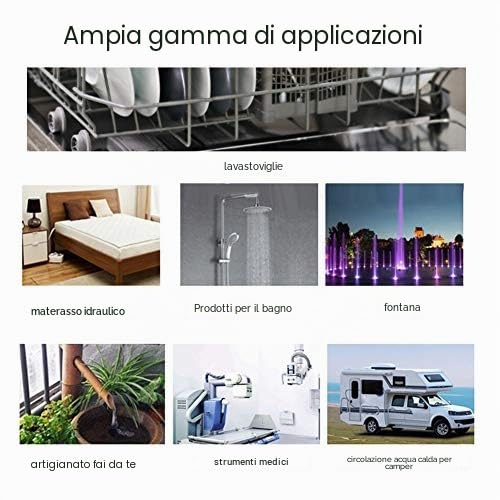 Pompa acqua alta temperatura solare CC 12V 10W Scaldabagno senza spazzola Pompa circolazione calda Sommergibile basso rumore 1/2 Filo