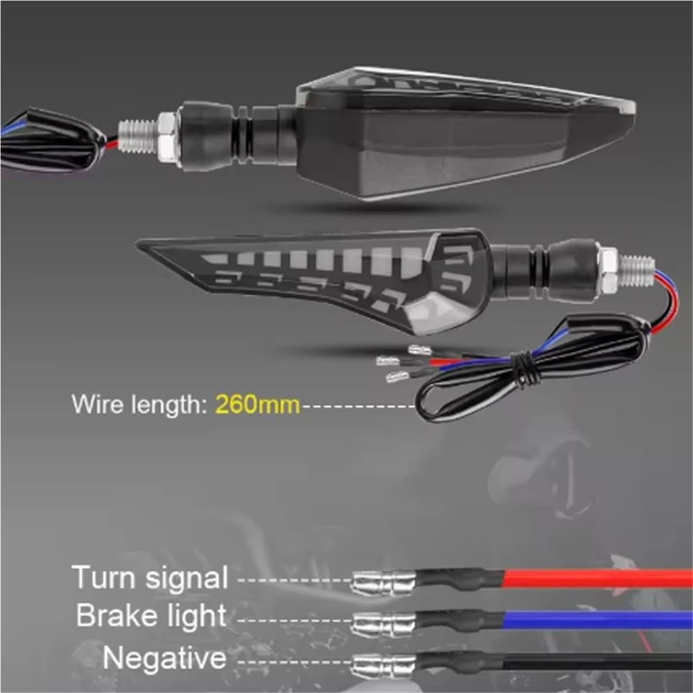 Faro Posteriore Stop Running M10 LED Indicatore di direzione per motocicletta Luce stop freno direzionale sequenziale DRL 12V Indicatori per