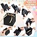 YooNotee 100 Pcs Small Gifts Boxes 3x3x3 Inches Black Square Gift Boxes with Lids Cards Ribbons, Square Favor Box Bulk for Gifts Candy Wedding Bridesmaids Birthday Party(3x3x3 Inches, Black)