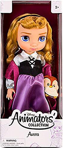 Disney Princess Animators Collection 16 Inch Doll Figure Aurora with Plush Friend Owl