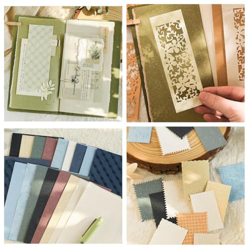 Papier pour scrapbooking anti-gaspillage couleurs mélangées vintage