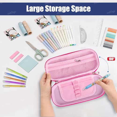 Image of Zest 4 Toyz 3D Cartoon Pencil Case Combo Set with Large Pencil Pouch 12 Pencils with Erasers Rainbow Unicorn Pop It Toy for Kids Boys and Girls
