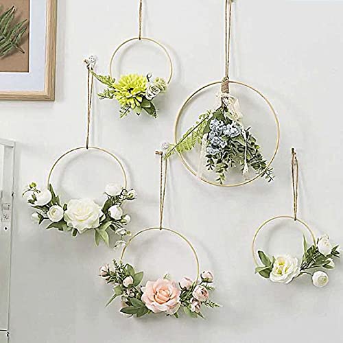 2 Pack 16Inch/14/12/10/8/6/4Inch Metal Floral Hoop Wreath Macrame Gold Craft Hoop Rings For Making Wedding Wreath Decor, Dream Catcher And Diy Wall Hanging Crafts (4 Inch/10Cm) #TOP7
