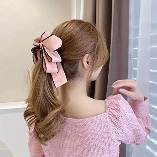 HBJWOV Ribbon Bow Banana Clip Vertical Card Ponytail Spring Sweet