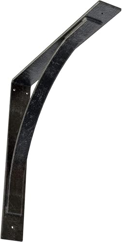 Vista 126 de Soporte de acero Morris de 3 pulgadas de ancho x 10 pulgadas de profundidad x 10 pulgadas de alto, con recubrimiento en polvo negro Negro