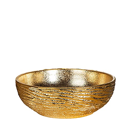 Bathroom Vessel Sink Luxury Shiny Gold Painted Ceramic Vanity Bowl Round Above Counter Basin For Bar And Cloakroom With Hand Carved Craft #TOP2