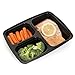 Meal Prep Haven Stackable Reusable 3 Compartment Food Containers with Lids, Set of 7