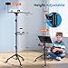 CAHAYA Projector Tripod Stand with Casters: Projector Stand 28-54in Height Adjustable Multifunctional Universal Laptop Stand DJ Rack Stand with Adjustable Height for Meeting Room DJ Equipment