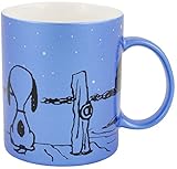 PEANUTS Tasse Snoopy & Schröder, ca. 200ml-metallic, blau – 0122156 Kaffeetasse, Porzellan, 12 x 8.5 x 9.5 cm