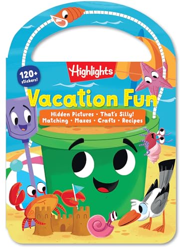 Vacation Fun: Kids Travel Activity Book for Ages 36 with Over 120 Stickers, Puzzles, Crafts and Games for Road Trips, Vacations and Travel (Carry and Play Activity Books)