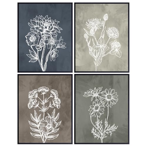 Rustic Farmhouse Botanical Wall Art - Boho Wall Decor -