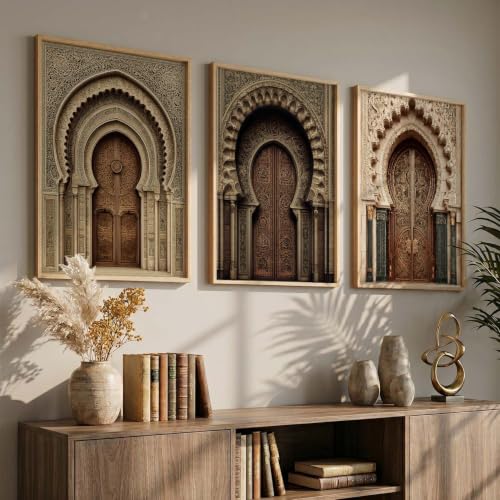 Image of kotart Traditional Indian Wall Art Paintings | Wall Posters With frames | Framed Painting for Living Room Home Room Bedroom Office Decor Set of 3 (20x30 Inch)