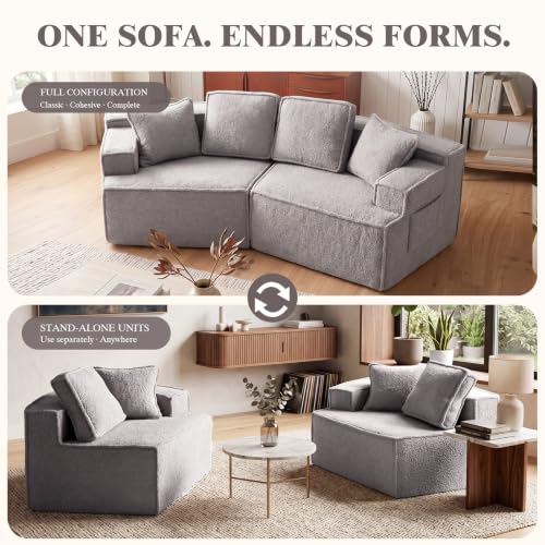 Sofá cama modular gris de 160 cm para ahorrar espacio en apartamentos pequeños sin montaje 6