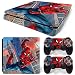 TAOSENG Pellicola Protettiva per Rivestimento Adesivo per PS4 Slim Console e 2PCS per Controller Skin per PS4 Slim