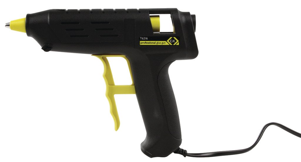 C.K T6216 pistolet do klejenia na gorąco z akcesoriami, w zestawie walizka 11 mm 80 W, czarny