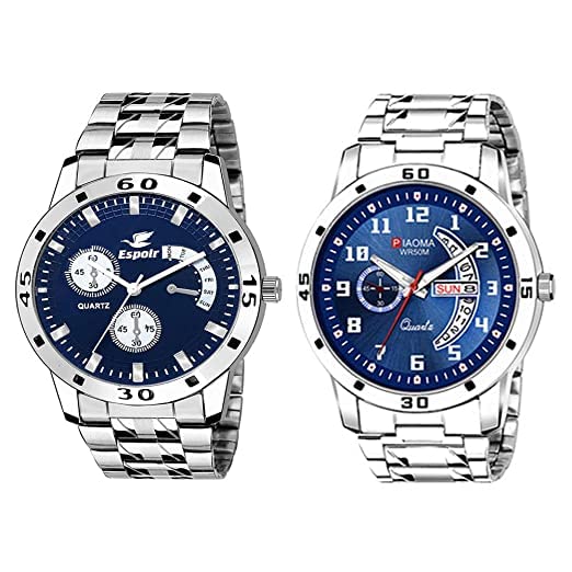 Emmanuel Day & Date Functioning Watch Blue and Blue Combo Analog Watch - for Men (Pack of 2) (B0C6GC3G61) Amazon Price History, Amazon Price Tracker