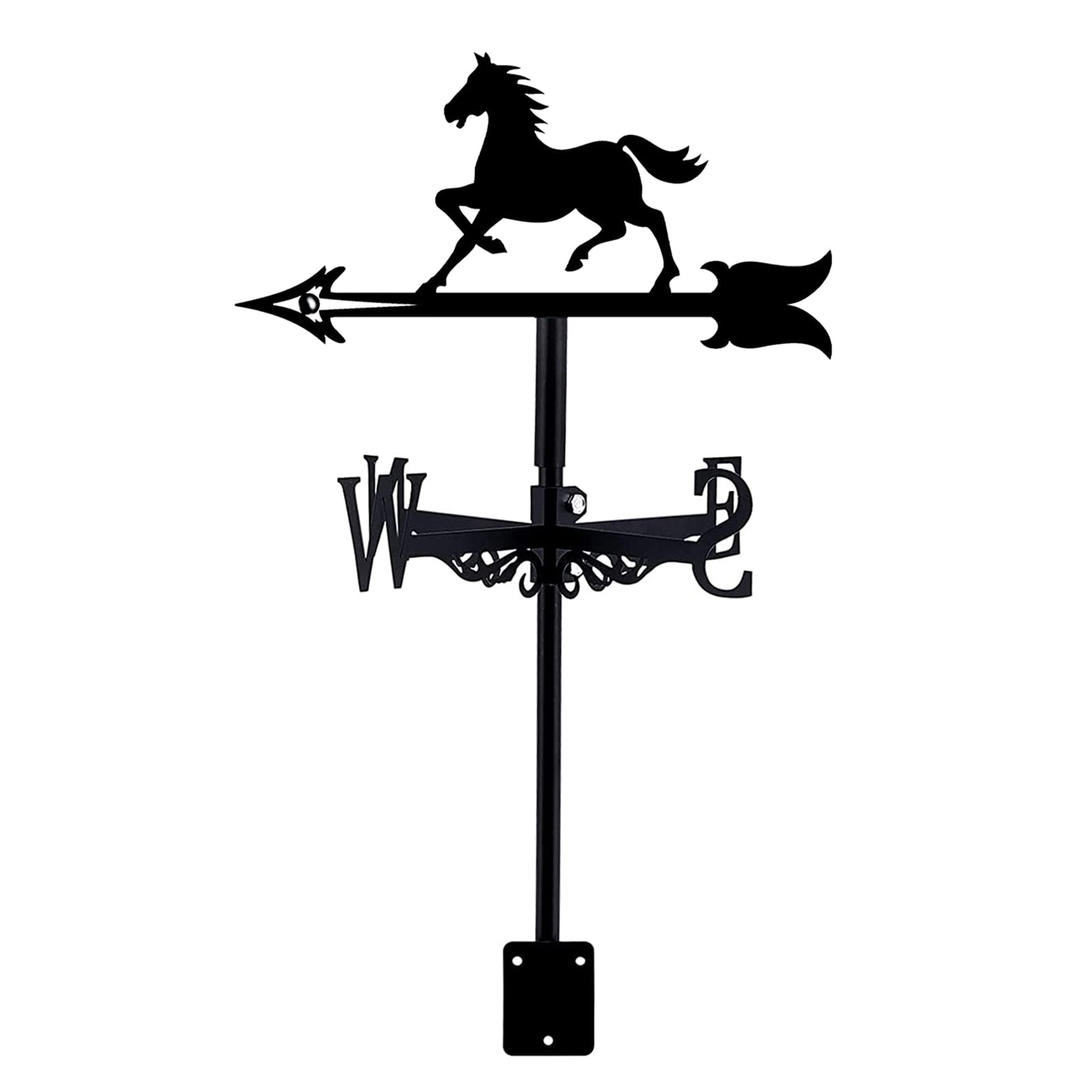 TAXXII Garden Weather Vane Metal Running Horse wind vane Outdoor Roof Mount Yard Decor weathervane, Indicating Wind Direction