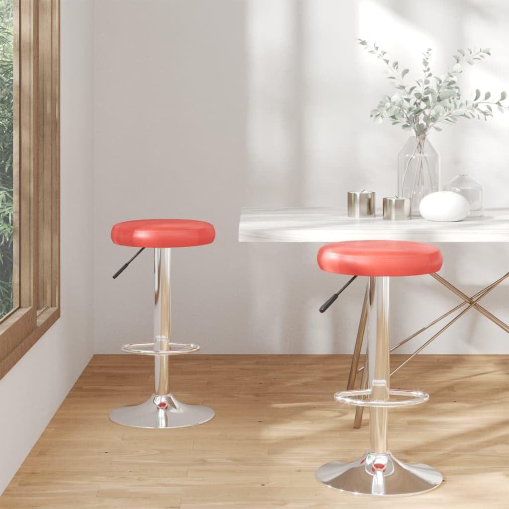 Tabourets de bar rouges confortables pour ajuster la hauteur de votre table haute