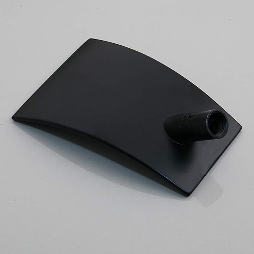 Miniatura 6 de Sistema de ducha negro para baño, cabezal de ducha cuadrado de lluvia de 8 pulgadas, montado en la pared, válvula mezcladora de 3 vías, boquilla de