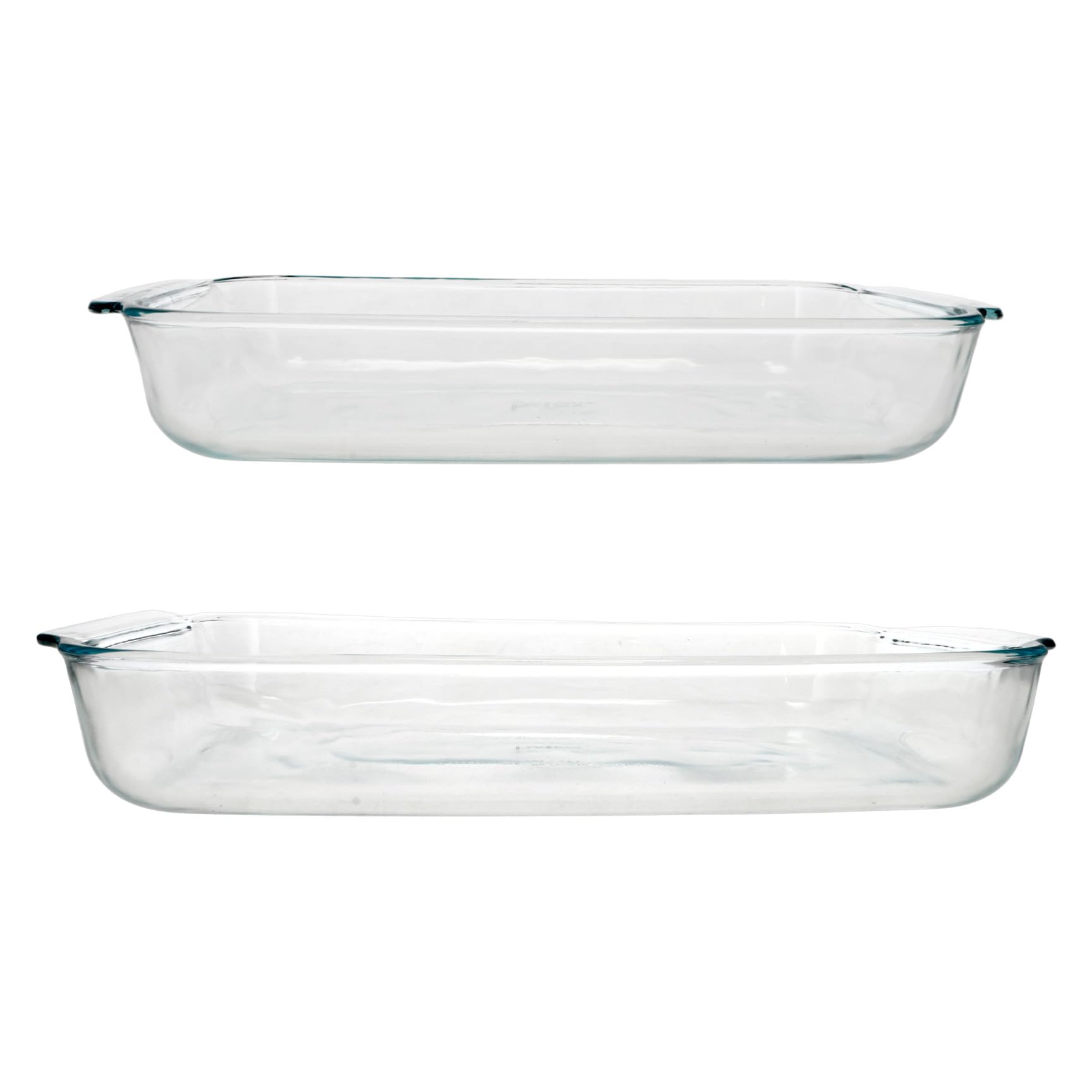 Pyrex Clear Glass Casserole Baking Dishes Set – 233 (3-Qt) and 232 (2-Qt) Rectangular Oven Bakeware – Perfect for Casseroles, Brownies, Food Preparation and so much More - Made in the USA