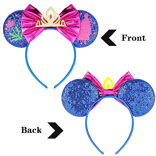 Image of FANYITY Tiana Mouse Ears, Sequin Mouse Ears Headband for Boys Girls Women (SX)