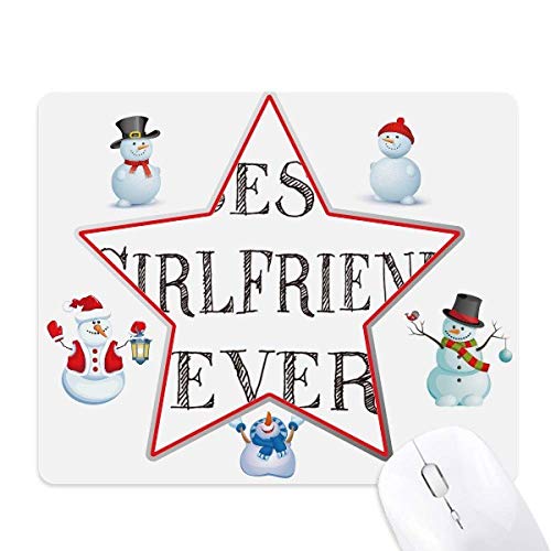 Tapis de souris Best Girlfriend Ever motif bonhomme de neige