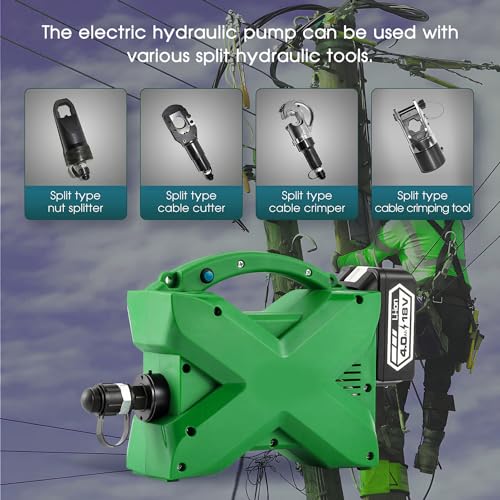 Elektryczna pompa hydrauliczna, 70 MPa, 10152psi, dwustronnego działania, zasilana bateriami, przenośna pompa hydrauliczna z pilotem zdalnego sterowania