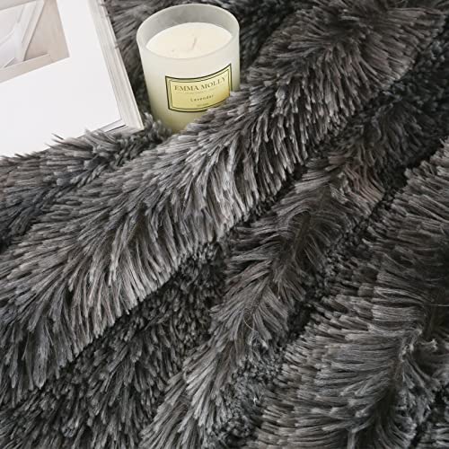 EMME Faux Fur Blanket, Super Soft, Thick and Elegant, Fluffy Microfiber Fleece Blanket, Warm Cozy Reversible Throw - Image 3