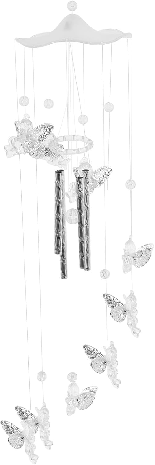 Mipcase Decorative Acrylic Cupid Wind Chime for Home and Office Unique Festival Ornament with Delicate Craftsmanship Outdoor Hanging Garden Decor Relaxing Breeze Sound