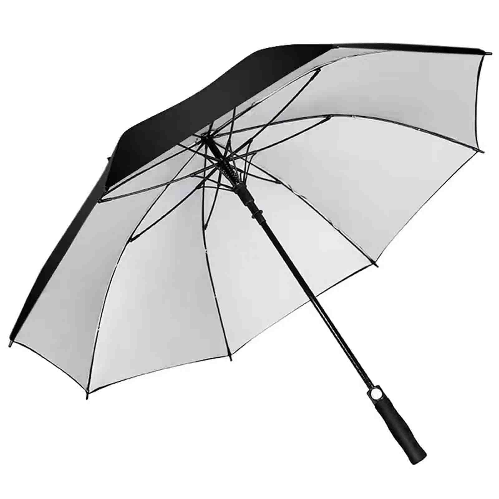 Dwuwarstwowy automatyczny parasol Ponadgabarytowy długi uchwyt Prosty pręt Ochrona przed słońcem i wiatrem Męski podwójny parasol golfowy