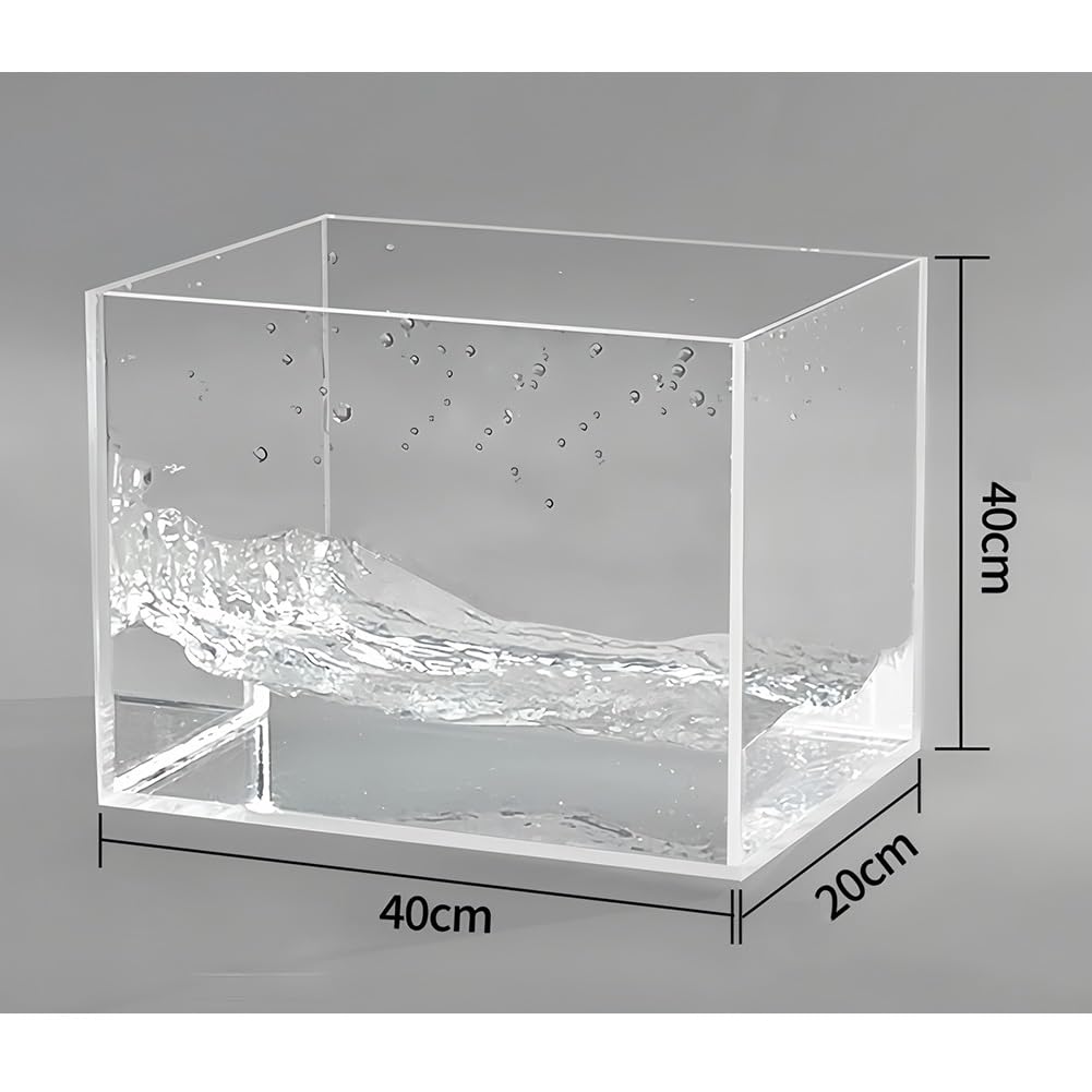 Tanque de Agua Profunda de acrílico Transparente, 5 mm de Espesor, for Almacenamiento de fotografías, Varios tamaños(40x20x40 cm)