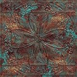 From Plain To Beautiful In Hours 337rp-24x24-10 Helena PVC 2' x 2' Lay-in or Glue-up Ceiling Tile (Covers / 40 sq.ft), Rustic Patina, 10