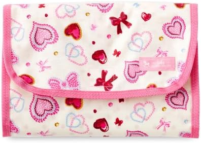 Always Peace Out Diaper Pouch (Clutch Type) Heart and Ribbon Glitter Beauty (sukea- · WHITE) b1402300 Made in Japan