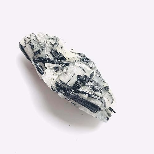 1 muestra de cuarzo rutilado de turmalina negra de cristal natural áspero, 50G-300G para decoración, hermosas colecciones de cristal para el hogar