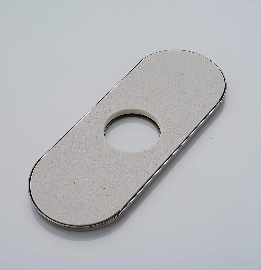 Homevacious 6" Sink Hole Cover Deck Plate for Bathroom Vanity Sink Faucet Escutcheon Brushed Nickel Stainless Steel Faucet Hole Cover Plate
