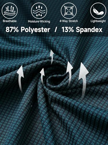 Rouen Mens Golf Shirts Short Sleeve Dry Fit Jacquard Performance Moisture Wicking Casual Pocket Collared Polo Shirts for Men3