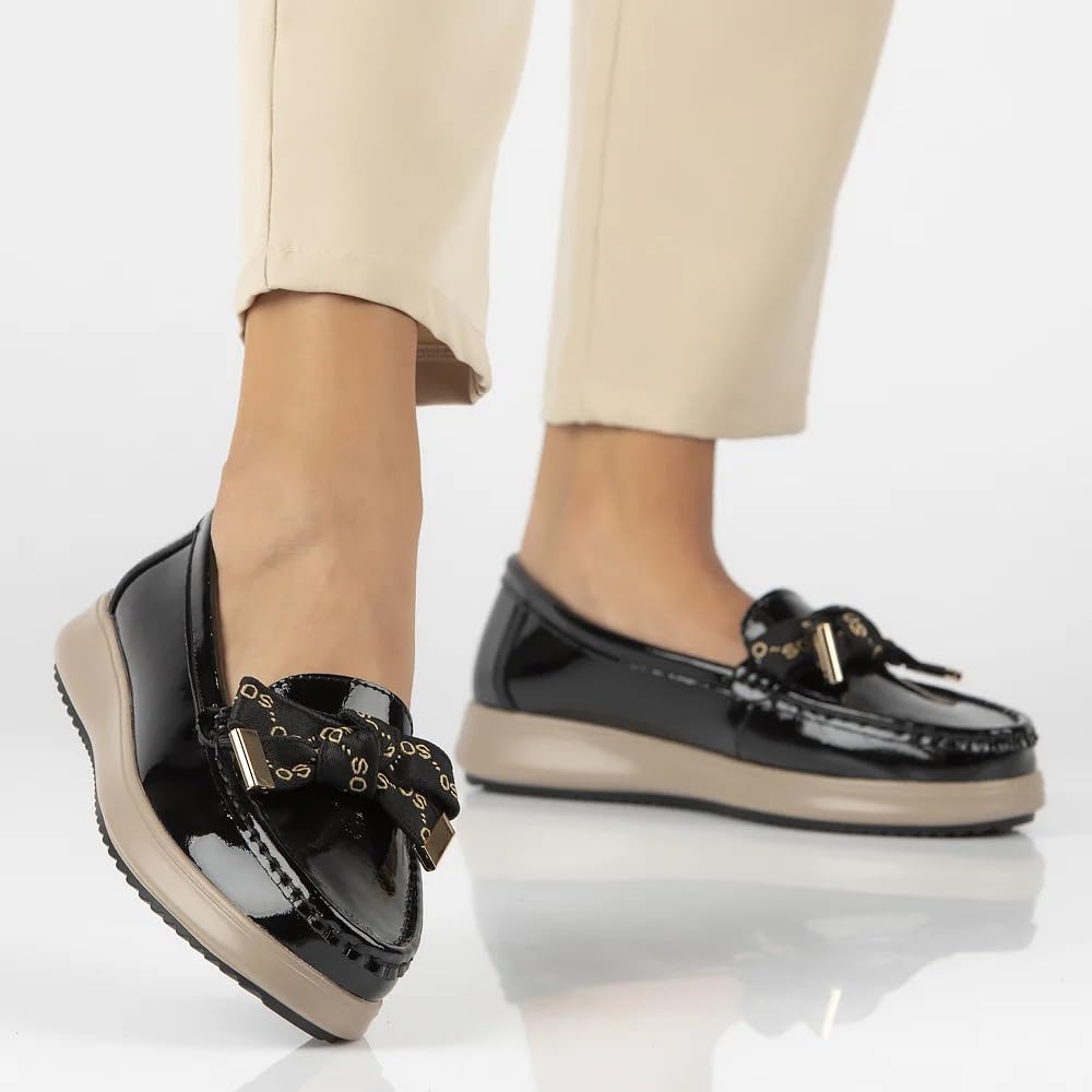 FILIPPO Plateau Loafer Damen Leder - Slipper & Mokassins Damen