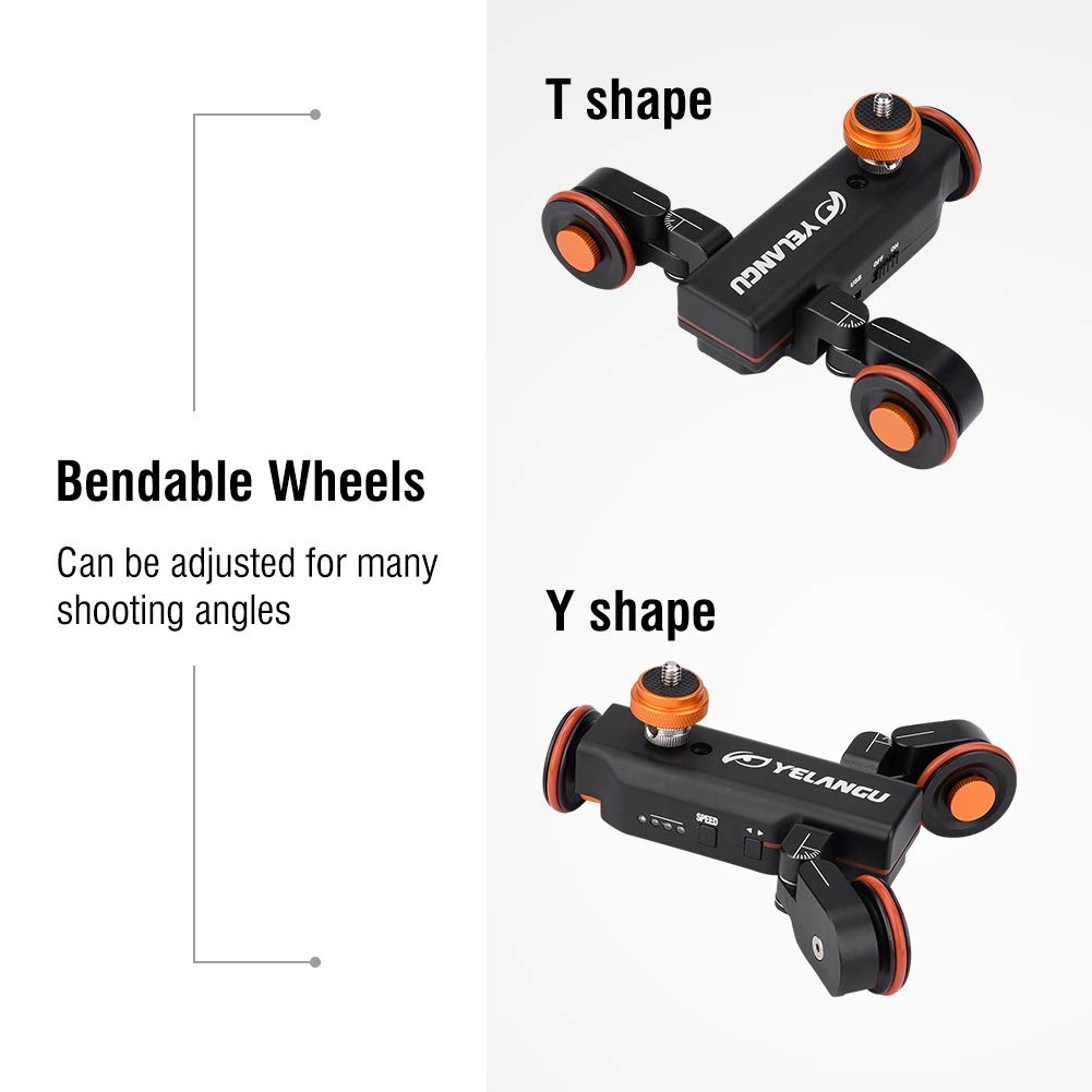Carrello Elettrico Motorizzato con Dispositivo di Scorrimento, Carrello con Fotocamera Telecomandato per Fotocamera DSLR, Lega di Alluminio, Leggero, Robusto, Ripresa Panoramica