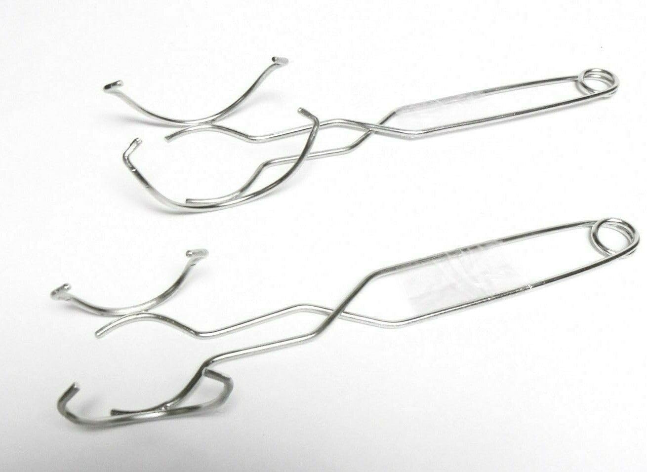 Whip Handles for Melting Dish Crucibles Dish Holder Tong Large and Small Set of 2
