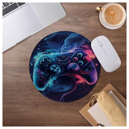 Neon Game Mouse Pad,Game Lover Mousepad for Desk Home Playroom Dorm Computers Laptop Accessories,7.9x7.9 Inch