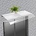 Awning Canopy,Clear Rain Shelter Cover,Window Awning Door Canopy, Patio Awning Canopy,Door Awning Polycarbonate Outdoor Entrance Awning for Front & Rear Doors Windows (Clear, 13.58 * 23.62