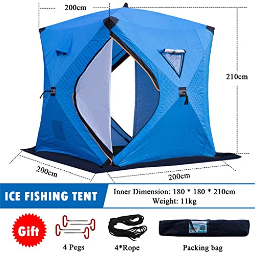 zhangpeng Draagbare Ijsvissen Tent Is Eenvoudig te Installeren Winter Vissen Tent Ijsvissen Tent Winddicht en Warme tent (B 210 * 180 * 180cm) - Image 3